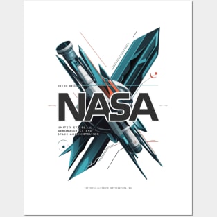 Modern Nasa logo Posters and Art